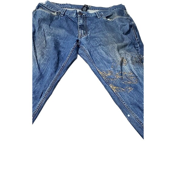 VTG 90s Baggie Jeans Men’s 40 – Distressed Hip Hop Grunge Streetwear Denim Y2K - Picture 10 of 16